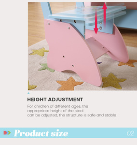 Kids Dressing <strong>Table</strong> <strong>Girls</strong> Wooden Fairy Dressing <strong>Table</strong> Chair <strong>Vanity</strong> Dressing <strong>Table</strong> - Product Image 6