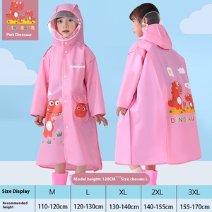 Imperméable Enfant avec Grand Chapeau Garçons Filles Sac d'École pour Enfants Manteau <span class=keywords><strong>de</strong></span> <span class=keywords><strong>Pluie</strong></span> Extérieur Randonnée Étudiant Scolaire Cape <span class=keywords><strong>de</strong></span> <span class=keywords><strong>Pluie</strong></span> Personnalisable Multicolore - Product Image 6