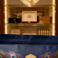Sac d'emballage pour cigares personnalisé de qualité supérieure, faible MOQ, pochette zippée imprimée de luxe