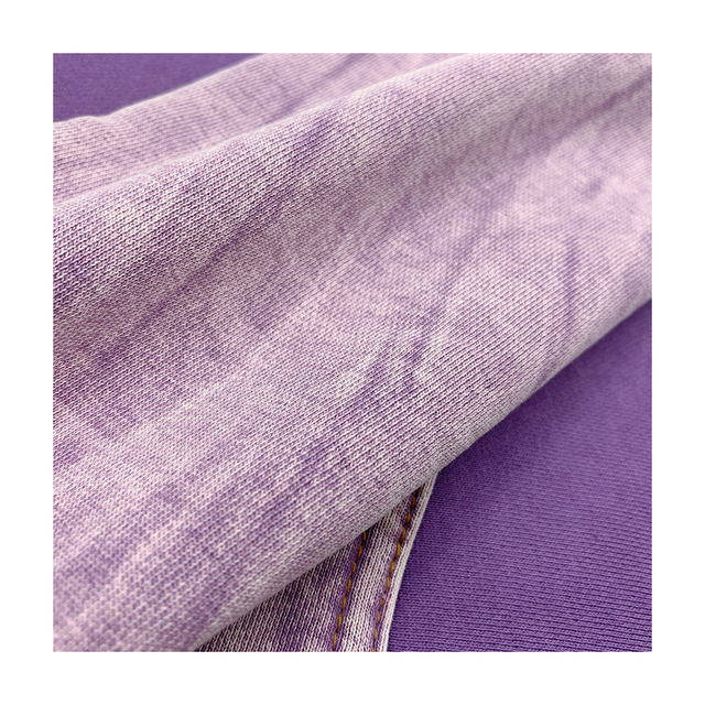 Boran Textile Factory Direct Price 280gsm Elastic Knitted French Terry Organic Cotton Tie Dye Fabric for Hoodie