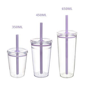 Gobelet à boisson en Tritan monocouche multicolore de 350 ml pour thé au lait, café et autres boissons, nouveau design pour les cadeaux - Product Image 4