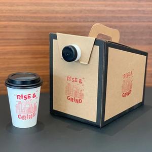 Dispensador de café corrugado desechable, caja con impresión personalizada, con mango, servidor para bebidas a granel - Product Image 1