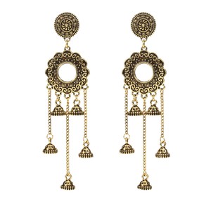 Bohemian Turquoise Drop <b>Earrings</b> Alloy <b>Tassel</b> Women's Party Jewelry Fashion Statement <b>Earrings</b> - Product Image 5