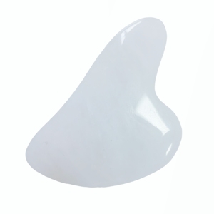Planche Gua Sha en jade blanc de forme irrégulière, outil de massage facial, outil de soin de la peau, masseur beauté - Product Image 6