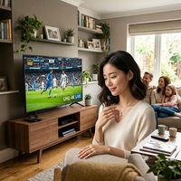 Téléviseur intelligent LED 43 pouces 12V DC sans cadre UHD 4K grand écran pour utilisation hors réseau, camping, solaire