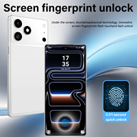 Teléfono Inteligente 5G I18 Pro Max de 7.3 Pulgadas con Doble Tarjeta SIM, Navegación GPS, Pantalla con Huella Dactilar, Cámara de 108MP, Snapdragon 8Gen4