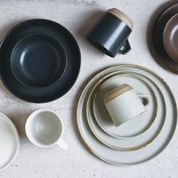 Vaisselle occidentale en céramique de style japonais, assiettes plates rondes, bols et tasses en grès, compatibles micro-ondes et lave-vaisselle, vente chaude