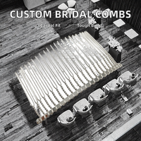 Voiles de mariée torsadés personnalisés gratuits 22 dents 8.5*4.5cm peigne bricolage accessoires de cheveux en dentelle de mariage peignes