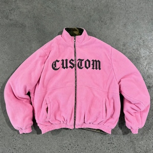 Giacca Bomber Reversibile Vintage in Cotone e Pile Polare con Doppia Cerniera e Effetto Camouflage Personalizzata per Uomo - Product Image 2