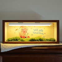 Cadre photo en bois 3D fait main personnalisé, décoration d'intérieur, boîte à ombre pour poupées, boîte à surprises
