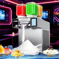 Machine à glace pilée professionnelle pour usage domestique et commercial HS-80A 750W 220V en acier inoxydable avec commande par bouton, équipement pour la préparation de neige de lait