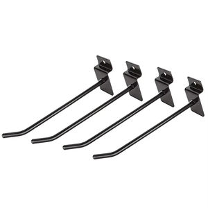 Crochets de suspension robustes pour panneau rainuré Waterfall, crochets de sécurité en métal argenté pour présentoir de vêtements en magasin - Product Image 2