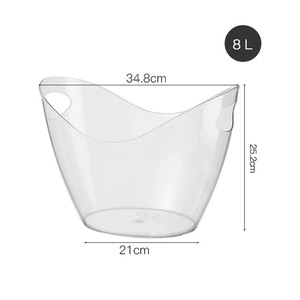 Grand seau à boissons de 8 L, seau à champagne transparent, bac à boissons pour les fêtes - Product Image 6