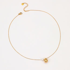 Avrupa ve amerika dayanıklı Trendy yüksek kalite paslanmaz çelik damla top kabuk inci kolye kolye kadınlar için hediye - Product Image 5