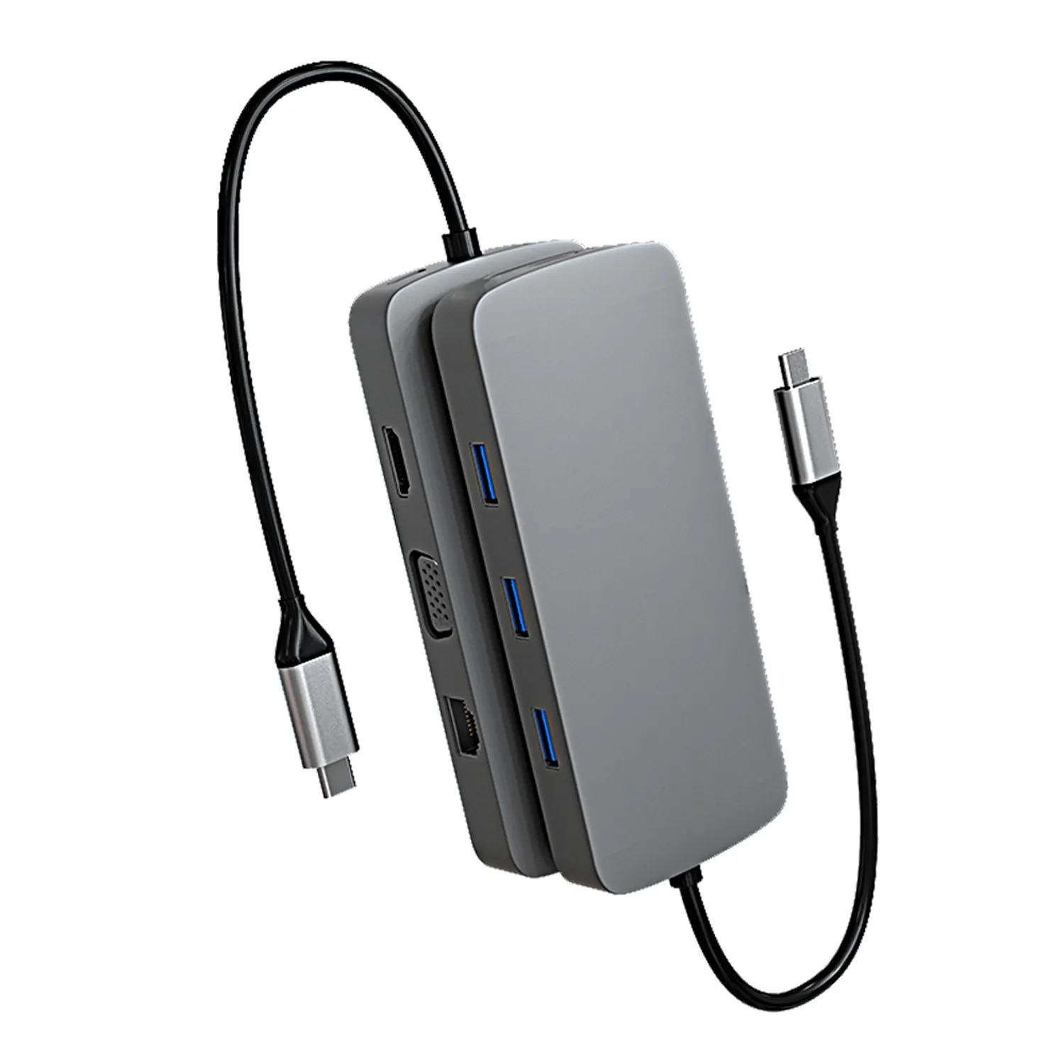 10 в 1 USB C концентратор док-станция аксессуары Тип C к 4K HDMI VGA USB3.0 USB2.0 * 2 SD TF RJ45 VGA PD аудио 3,5 мм многопортовый адаптер