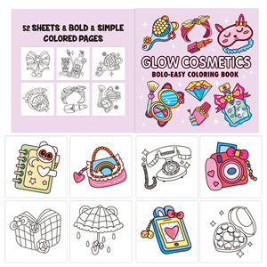 Libro de Dibujo y Coloreado de 52 Páginas, Fácil y Divertido, para Adultos y Niños, Impresión Personalizada, Hecho de Cartón Resistente para Relajación - Product Image 5