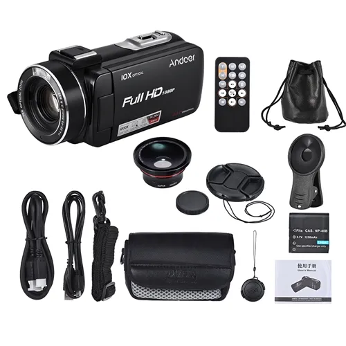 Andoer 24MP Digital Live Streaming Camcorder 1080P 30fps Digitale Videokamera 10X Digital zoom Für Youtube Vlogging