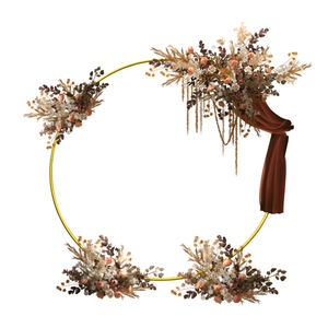 शादी पार्टी समारोह के लिए मेहराब स्टेज शादी की सजावट धातु गोल फ्रेम एल्यूमीनियम मिश्र धातु फ्रेम सर्कल जन्मदिन पृष्ठभूमि स्टैंड - Product Image 5