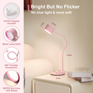 Lámpara de Escritorio Moderna de Aluminio con Atenuación DC y 7 Niveles de Brillo <span class=keywords><strong>para</strong></span> Dormitorio o Sala de Estar - Lámpara de Mesa LED - Product Image 4