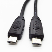 Cable de Extensión de Datos y Alimentación con Conector Micro USB Macho a Micro USB Macho Personalizado para Teléfonos Celulares, Tabletas y PC