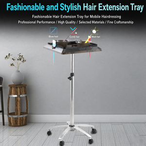 Soporte Móvil Ajustable en Altura para Pelucas de Salón con Bandeja para Herramientas de Extensiones de Cabello, Estante para Herramientas de Peluquería para Peinado de Pelucas - Product Image 1