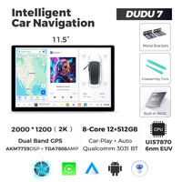 DUDUAUTO DUDU7 4G LTE 5G WIFI Wireless CarPlay Android Auto Universal 2 Din Radio Mobil Produsen