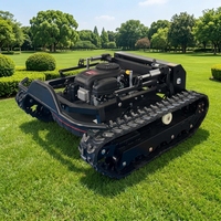Tondeuse robot chenillée multifonction haute puissance pour l'aménagement paysager et forestier, la taille, le désherbage agricole, télécommandée