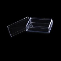 Boîtes en Lucite Acrylique Rectangulaire Transparente 120x75x25mm Boîte de Rangement en Plastique avec Couvercle Transparent pour Bonbons