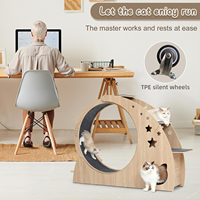 Roue d'exercice pour chat, grandes roues pour chat de 41.3 "de haut pour chats d'intérieur, roue de course pour tapis de course pour chat pour chats d'intérieur avec roue silencieuse