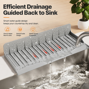 BEIZHUO Wholesale Silicone <b>Sink</b> Splash Guard Kitchen Counter Water Catcher Water <b>Stopper</b> for Washing Vegetable Fruit - Product Image 2