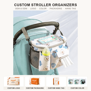 Bolsa de Pañales para Bebé Personalizada OEM ODM de Marca Privada, Organizador Colgante para Cochecito, Tela Oxford con Patrón Impreso, Suministro al por Mayor - Product Image 2