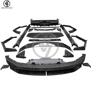 Kit carrosserie MSY Style pour Tesla Cybertruck en fibre de carbone sèche : lèvre avant, bas de caisse, diffuseur arrière, éclairage de toit, boîtier de rétroviseur - Product Image 1