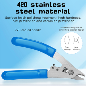 COMPTYCO-Pince à dénuder à <span class=keywords><strong>fibre</strong></span> optique VCFS-30, outil de dénudage de câble FTTH, en acier inoxydable, 3 ports - Product Image 5