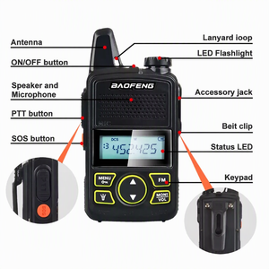 Mini talkie-walkie <span class=keywords><strong>Baofeng</strong></span> <span class=keywords><strong>BF</strong></span>-<span class=keywords><strong>T1</strong></span> UHF 400-470MHz 1W 20 canaux, radio bidirectionnelle portable compacte, interphone FM pour enfants - Product Image 6
