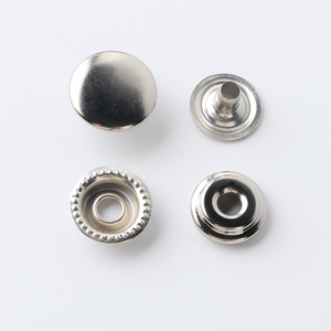 मैट सिल्वर मेटल 4-भाग फास्टनर बटन जींस के उपयोग के लिए पश्चिमी प्रेस छिपे हुए स्नैप - Product Image 1