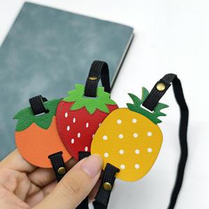 <b>Notebook</b> strap leather bookmark fruit shape decorative reading elastic band bookmark pager reader - Product Image 3