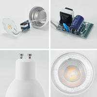 Ampoule LED douce et lumineuse, base GU10/MR16, ajustement universel pour éclairage encastré extérieur, sans scintillement, conception de protection des yeux