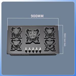 Table de cuisson à gaz à 5 brûleurs à haute efficacité verre trempé dispositif de sécurité intégré en acier inoxydable USB/batterie économie d'énergie pour RV - Product Image 6