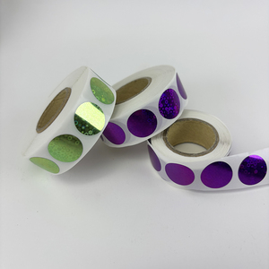 Nhà Máy Bán Buôn Màu Hồng/Màu Xanh Lá Cây Mô Hình Vòng Tròn Scratch Off Dán Nhãn Cuộn 16Mm Vòng Scratch-Off Sticker Cho Thẻ Quà Tặng - Product Image 5