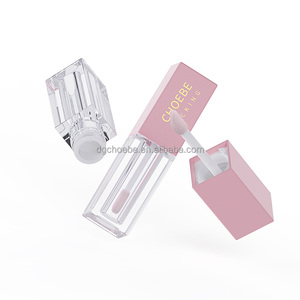 Custom Logo Clear Square 4.8ml PETG Lip Gloss Packaging Container with Screw Cap Cosmetic Lipgloss <strong>Tube</strong> - Product Image 6