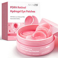 ATOANY Patchs Hydrogel PDRN Rétinol Rose Rafraîchissants pour les Yeux – Masque Anti-Âge Contre les Poches et les Cernes, Éclaircissant et Raffermissant