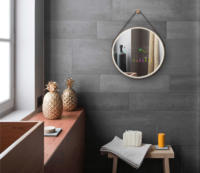 Miroir de salle de bain intelligent rond moderne MIRROH.AI avec interrupteur tactile et éclairage LED réglable pour appartement, salon et hôtel