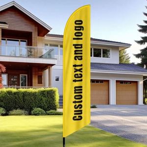 ธงโฆษณาขายส่งพร้อมโลโก้ พิมพ์ลายดิจิทัลสองด้าน ผ้าโพลีเอสเตอร์ 100D ธงชายหาดสำหรับโฆษณา - Product Image 6