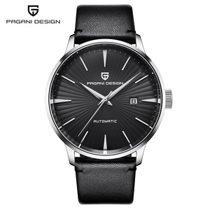 Montre mécanique automatique Pagani Design pour homme, cadran bleu, boîtier en acier inoxydable, bracelet en cuir, étanche 30M, PD-2770 - Product Image 5