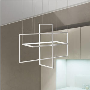 美国大型创意发光二极管设计黑色工业后现代家居装饰天花板吊坠铝吊灯现代 - Product Image 6