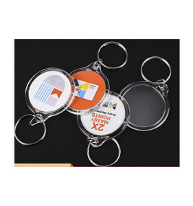 Llavero con marco de fotos acrílico de plástico en blanco redondo de 4cm, llavero con inserto de foto para manualidades DIY - Product Image 6