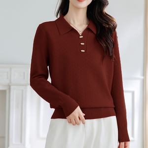 Casual Trui Met Ronde Hals En Lange Mouwen, Herfst En Winter Gebreide Tops - Product Image 6