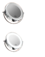 Écran tactile maquillage LED miroir Rotation à 360 degrés cosmétique pliant poche Portable avec 30 LED lumière miroir de maquillage