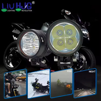 Feu de travail LED universel LIU HJG IP65 pour moto, camion, voiture, avec fonction DRL et feu antibrouillard ambre