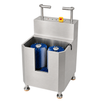 Laveuse de semelles rotative industrielle en acier inoxydable pour bottes imperméables